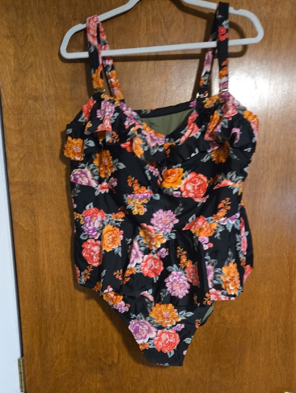 Pretty One Piece Flower Bathing Suit